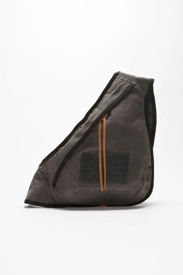 Acne Studios Sling Backpack Greyblack Woman Bags