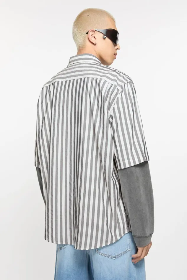 Acne Studios Stripe Buttonup Shirt Blackwhite Man Shirts