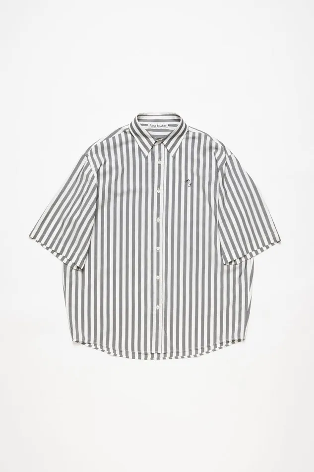 Acne Studios Stripe Buttonup Shirt Blackwhite Man Shirts