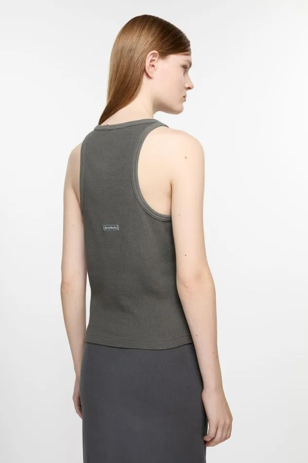 Acne Studios Tank Top 8211 Fitted Unisex Fit Faded Grey Woman Tshirts