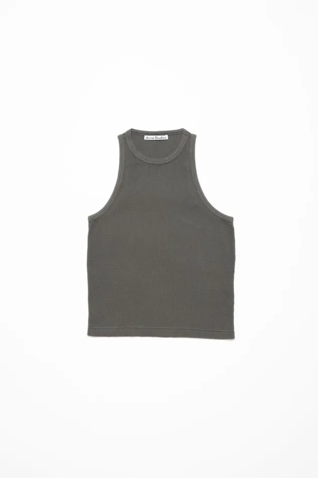 Acne Studios Tank Top 8211 Fitted Unisex Fit Faded Grey Woman Tshirts