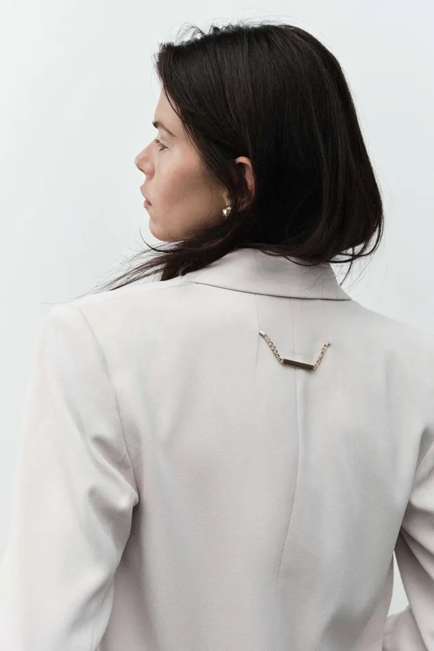 Aje Blazers Jackets and Coats Caterina Crepe Jacket Sandstone 8211 Women