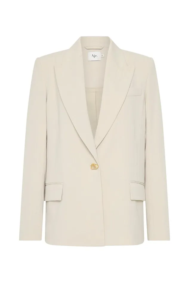 Aje Blazers Jackets and Coats Caterina Crepe Jacket Sandstone 8211 Women