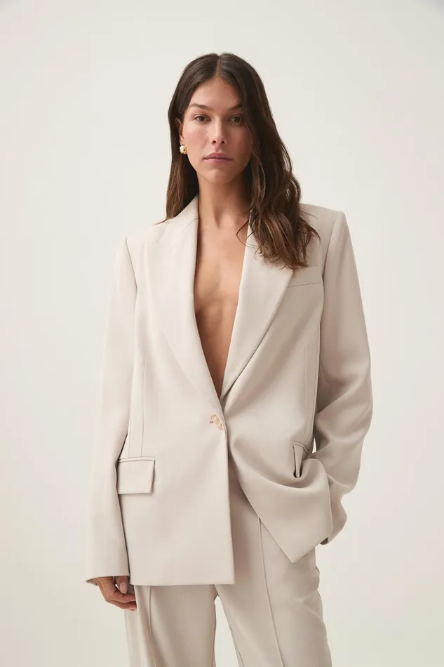 Aje Blazers Jackets and Coats Caterina Crepe Jacket Sandstone 8211 Women