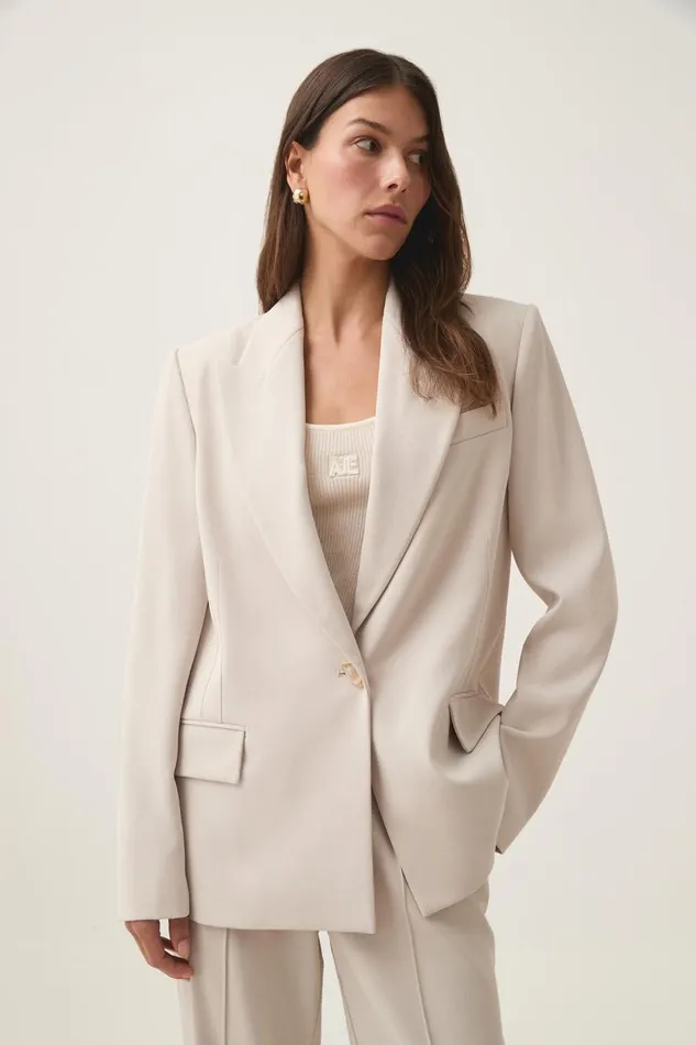 Aje Blazers Jackets and Coats Caterina Crepe Jacket Sandstone 8211 Women