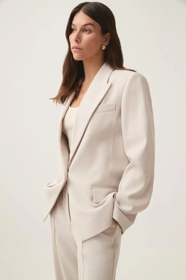 Aje Blazers Jackets and Coats Caterina Crepe Jacket Sandstone 8211 Women