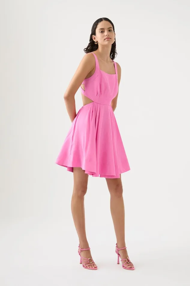 Aje Dresses Clara Tie Back Mini Dress Protea Pink 8211 Women Aje Dresses Clara Tie Back Mini Dress Protea Pink 8211 Women
