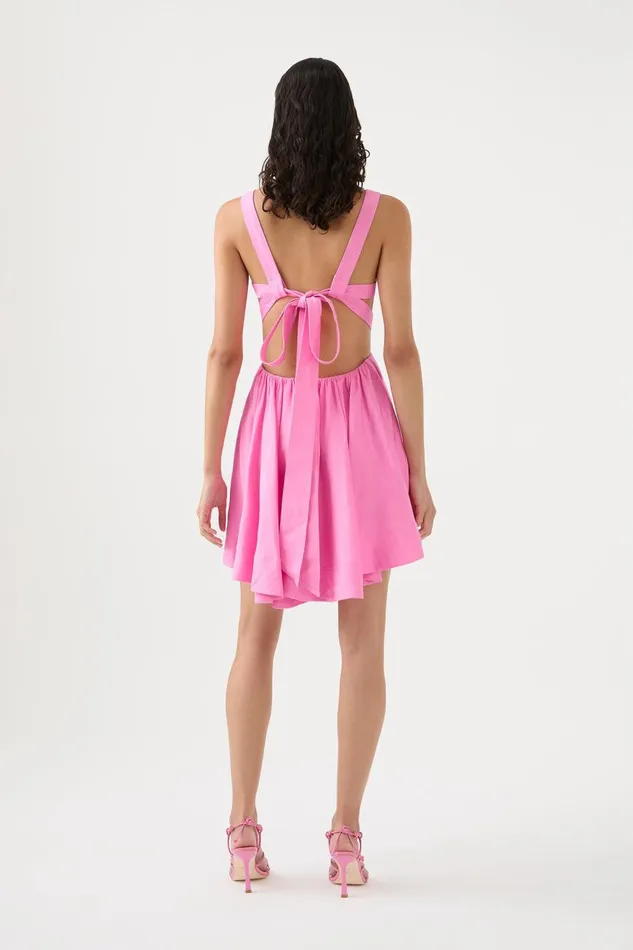 Aje Dresses Clara Tie Back Mini Dress Protea Pink 8211 Women Aje Dresses Clara Tie Back Mini Dress Protea Pink 8211 Women