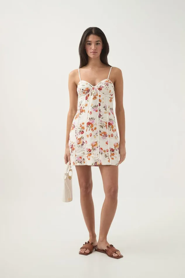 Aje Dresses Cyma Panelled Mini Dress Flora Natura 8211 Women Aje Dresses Cyma Panelled Mini Dress Flora Natura 8211 Women