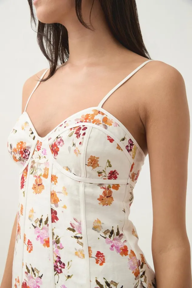 Aje Dresses Cyma Panelled Mini Dress Flora Natura 8211 Women Aje Dresses Cyma Panelled Mini Dress Flora Natura 8211 Women