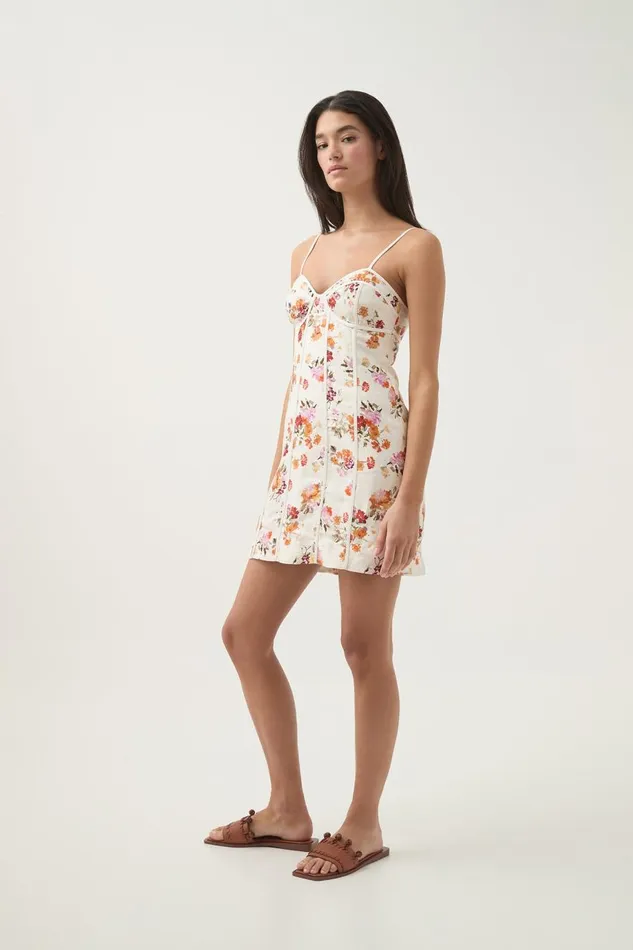 Aje Dresses Cyma Panelled Mini Dress Flora Natura 8211 Women Aje Dresses Cyma Panelled Mini Dress Flora Natura 8211 Women