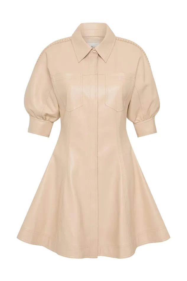 Aje Dresses Flourisher Braided Mini Dress Natural Beige 8211 Women Aje Dresses Flourisher Braided Mini Dress Natural Beige 8211 Women