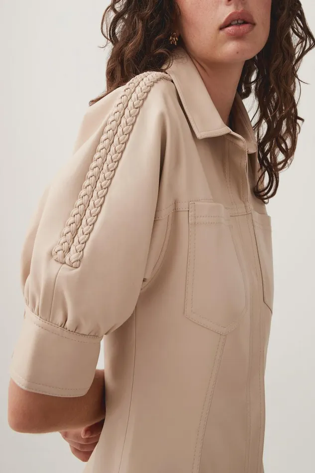 Aje Dresses Flourisher Braided Mini Dress Natural Beige 8211 Women Aje Dresses Flourisher Braided Mini Dress Natural Beige 8211 Women