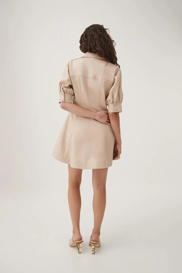 Aje Dresses Flourisher Braided Mini Dress Natural Beige 8211 Women Aje Dresses Flourisher Braided Mini Dress Natural Beige 8211 Women