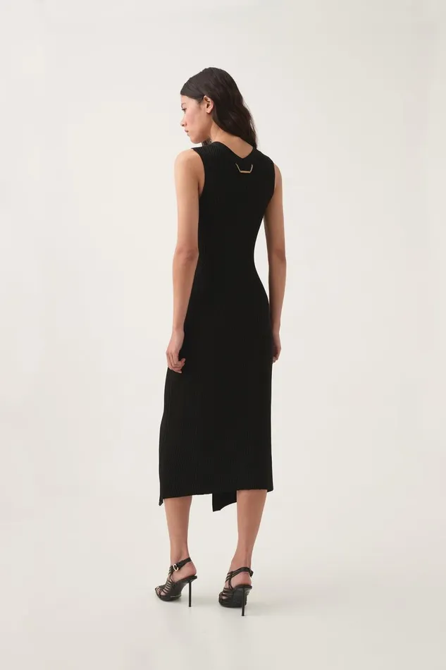 Aje Dresses Ondine Knit Midi Dress Black 8211 Women Aje Dresses Ondine Knit Midi Dress Black 8211 Women