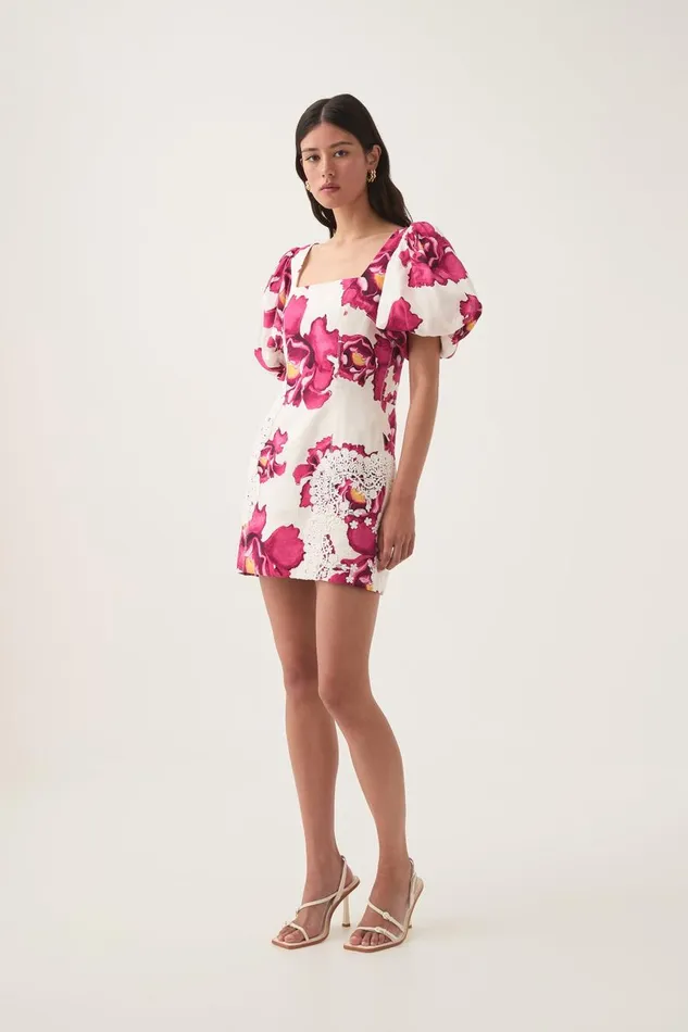 Aje Dresses Solace Lace Trim Mini Dress Boldly Blooming 8211 Women Aje Dresses Solace Lace Trim Mini Dress Boldly Blooming 8211 Women