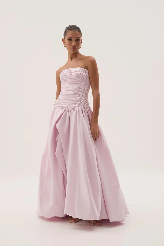Aje Dresses Violette Bubble Hem Maxi Dress Pastel Pink 8211 Women