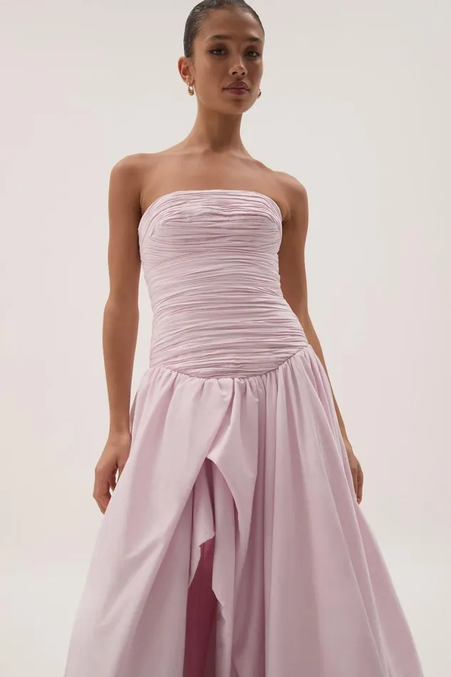 Aje Dresses Violette Bubble Hem Maxi Dress Pastel Pink 8211 Women