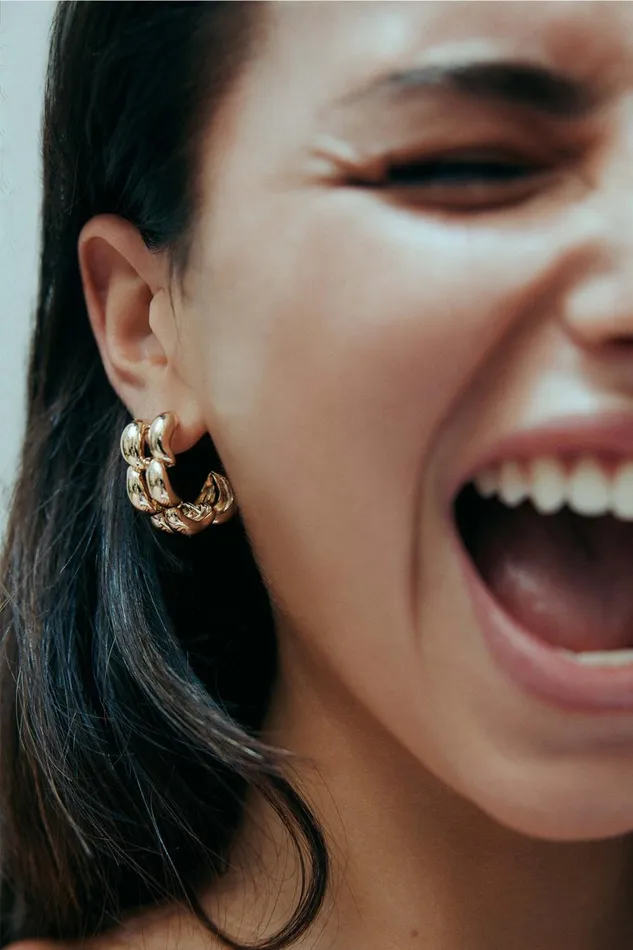 Aje Jewelry Imbued Link Hoop Gold 8211 Women