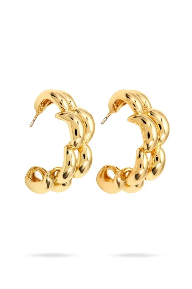 Aje Jewelry Imbued Link Hoop Gold 8211 Women Aje Jewelry Imbued Link Hoop Gold 8211 Women
