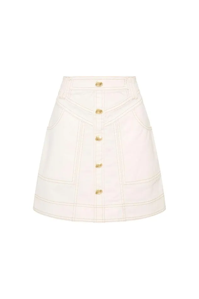 Aje Matching Sets Belmond Denim Mini Skirt White 8211 Women