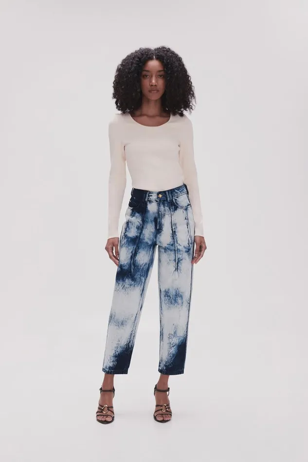 Aje Matching Sets Enigma Denim Straight Jeans Tie Dye Indigo 8211 Women