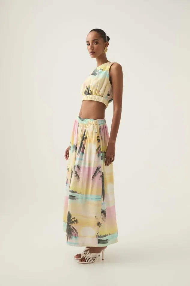Aje Matching Sets Nicolette Maxi Skirt Sunset Sky 8211 Women
