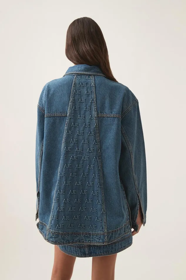 Aje Matching Sets Nika Logo Denim Shacket 90039s Wash 8211 Women Aje Matching Sets Nika Logo Denim Shacket 90039s Wash 8211 Women