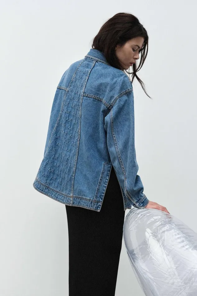Aje Matching Sets Nika Logo Denim Shacket 90039s Wash 8211 Women Aje Matching Sets Nika Logo Denim Shacket 90039s Wash 8211 Women