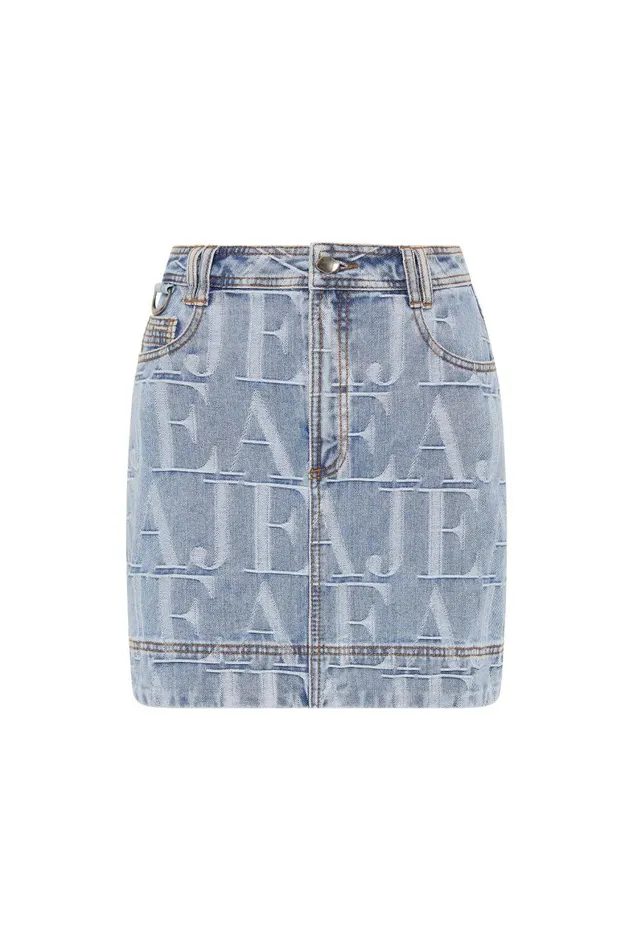 Aje Matching Sets Nostalgia Denim Mini Skirt Coastal Logo Wash 8211 Women
