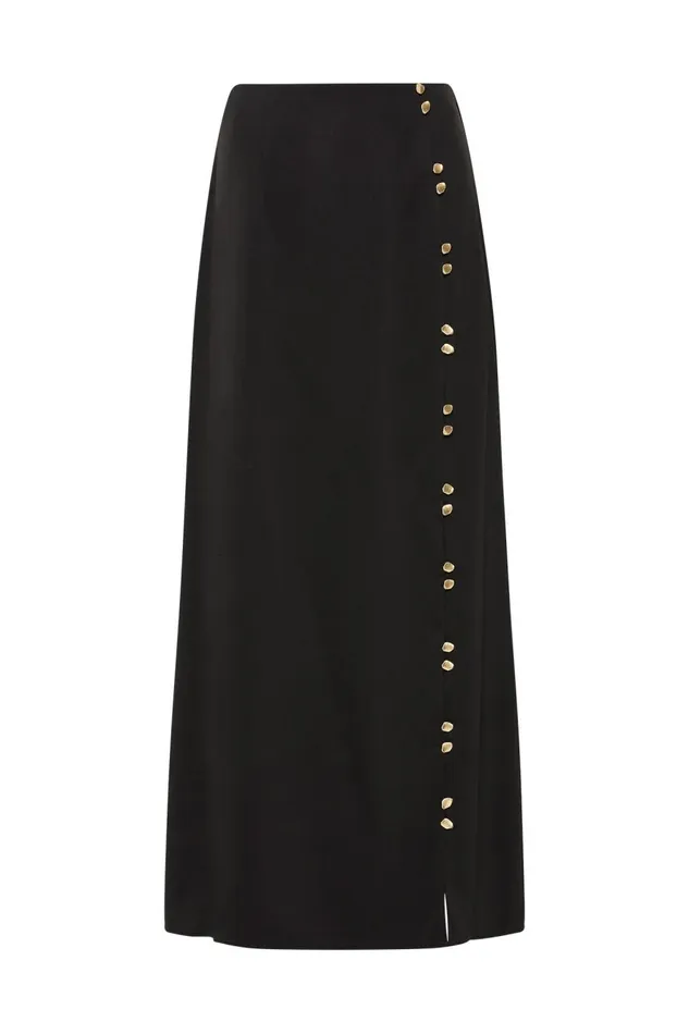 Aje Matching Sets Riddle Button Down Midi Skirt Black 8211 Women