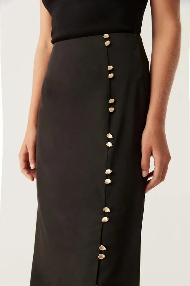 Aje Matching Sets Riddle Button Down Midi Skirt Black 8211 Women