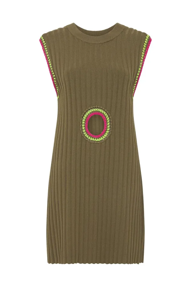 Aje Matching Sets Tazia Crochet Edge Mini Dress Deep Olive 8211 Women Aje Matching Sets Tazia Crochet Edge Mini Dress Deep Olive 8211 Women