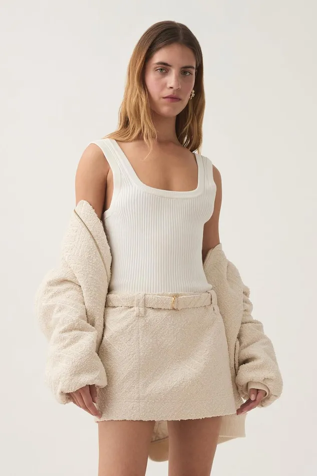 Aje Matching Sets Tectonic Jacquard Mini Skirt Cream 8211 Women