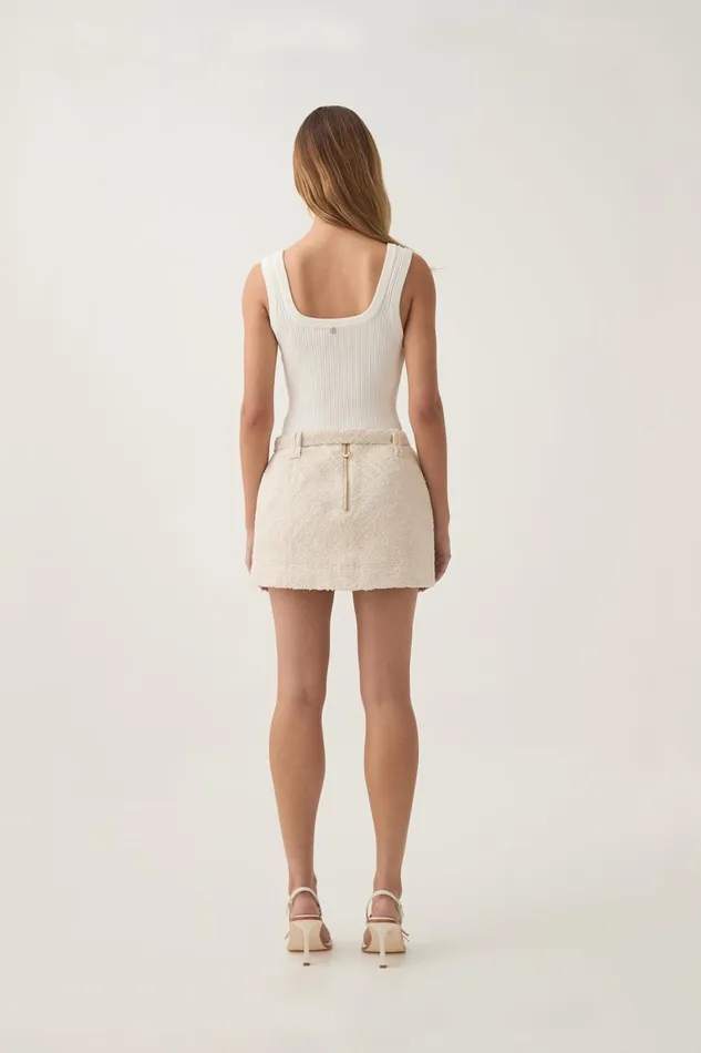 Aje Matching Sets Tectonic Jacquard Mini Skirt Cream 8211 Women
