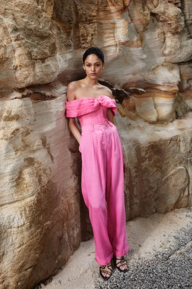 Aje Pants Sentiment Tailored Pant Brilliant Pink 8211 Women