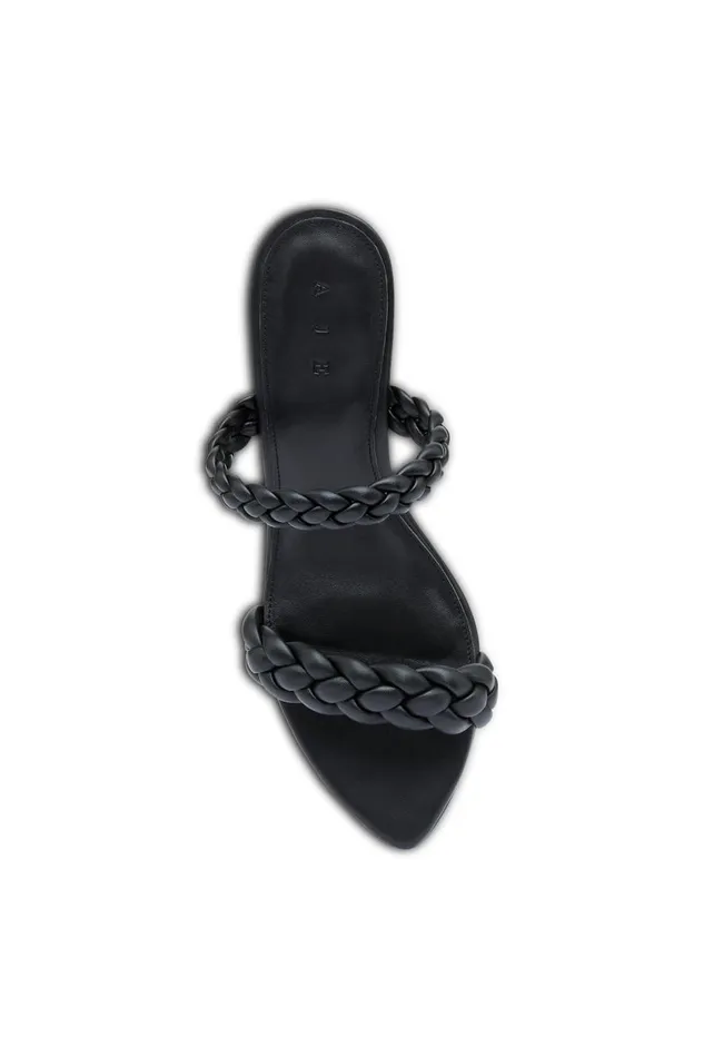 Aje Shoes Mirage Woven Sculptural Heel Black 8211 Women