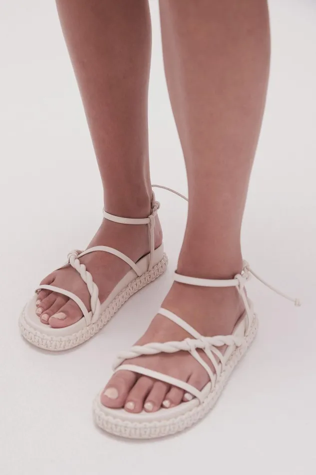 Aje Shoes Tryphena Platform Twist Sandal Ivory 8211 Women