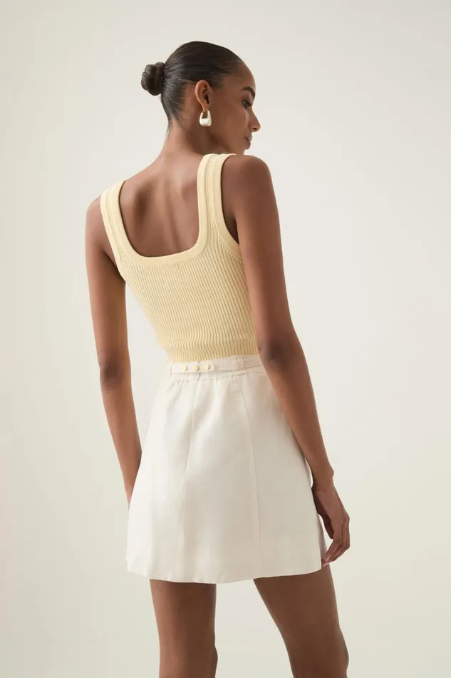 Aje Skirts Christine Belted Mini Skirt Ivory 8211 Women