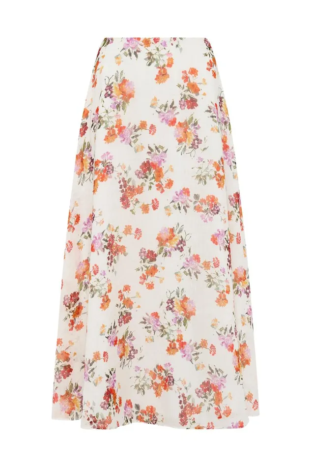 Aje Skirts Cyma Circular Midi Skirt Flora Natura 8211 Women