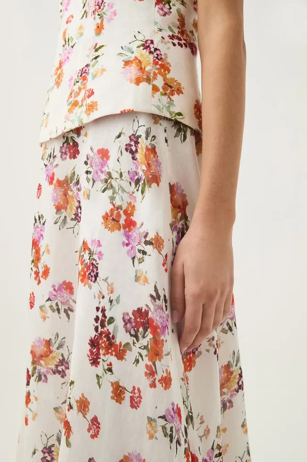 Aje Skirts Cyma Circular Midi Skirt Flora Natura 8211 Women