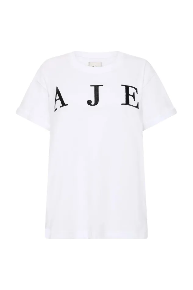 Aje Tees Luna Logo Heritage Tee Whiteblack Logo 8211 Women