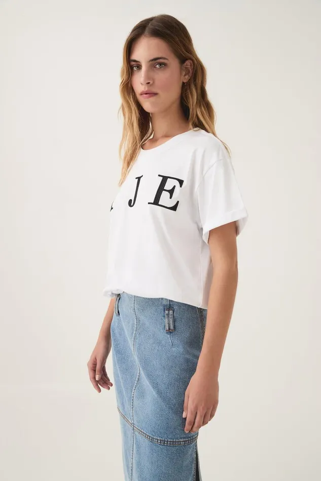 Aje Tees Luna Logo Heritage Tee Whiteblack Logo 8211 Women