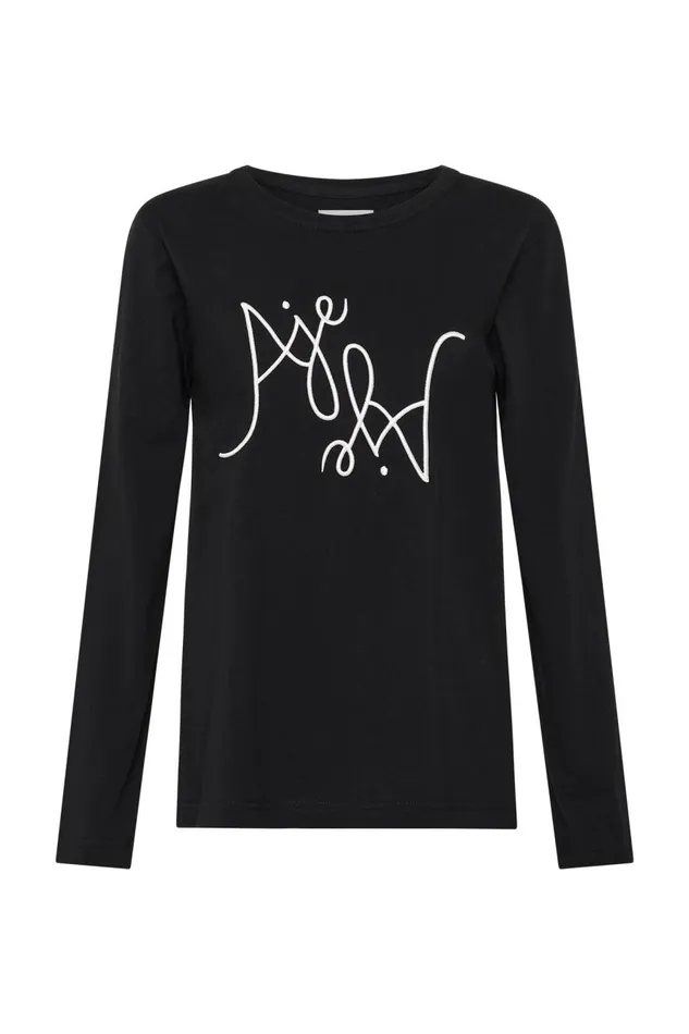 Aje Tees Prophecy Long Sleeve Tee Blackwhite Logo 8211 Women