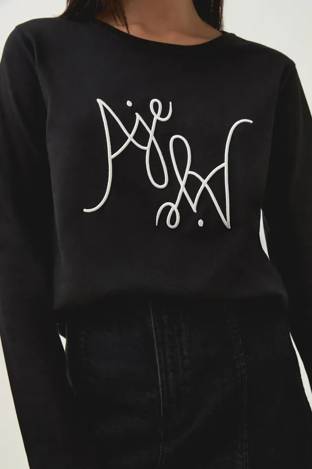 Aje Tees Prophecy Long Sleeve Tee Blackwhite Logo 8211 Women