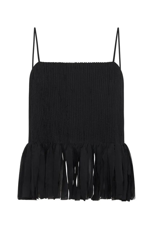 Aje Tops Arris Fringed Top Black 8211 Women Aje Tops Arris Fringed Top Black 8211 Women