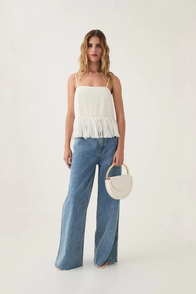 Aje Tops Arris Fringed Top Ivory 8211 Women Aje Tops Arris Fringed Top Ivory 8211 Women