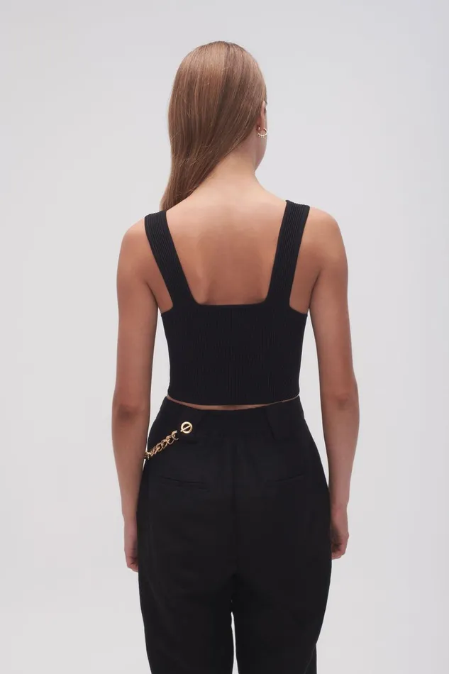 Aje Tops Goldfoil Metal Bar Bodice Black 8211 Women Aje Tops Goldfoil Metal Bar Bodice Black 8211 Women