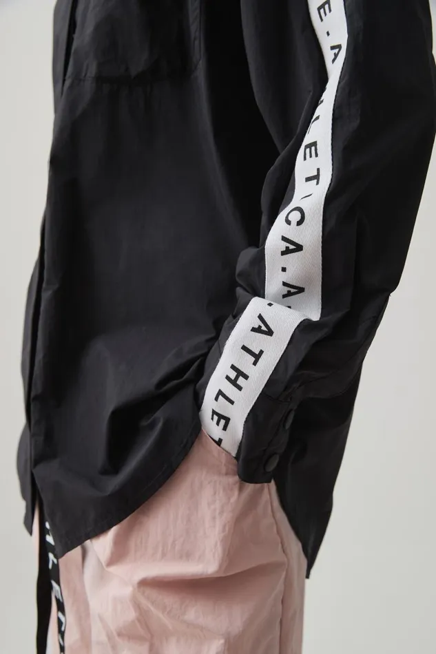 Aje Tops Logo Tape Spray Shirt 427 Black 8211 Women Aje Tops Logo Tape Spray Shirt 427 Black 8211 Women