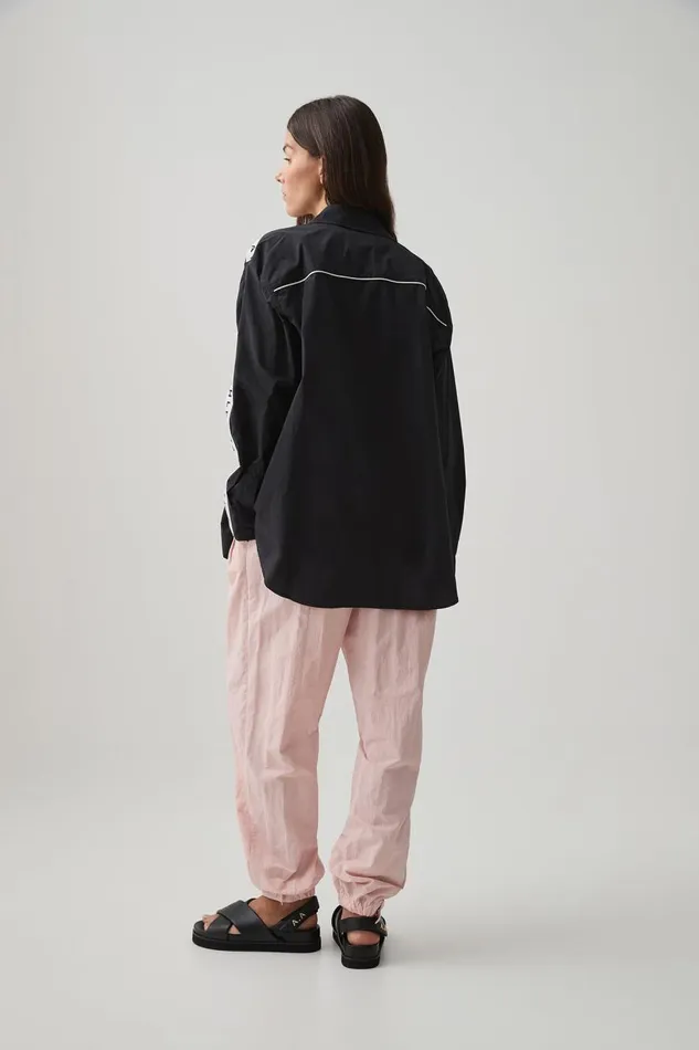 Aje Tops Logo Tape Spray Shirt 427 Black 8211 Women Aje Tops Logo Tape Spray Shirt 427 Black 8211 Women